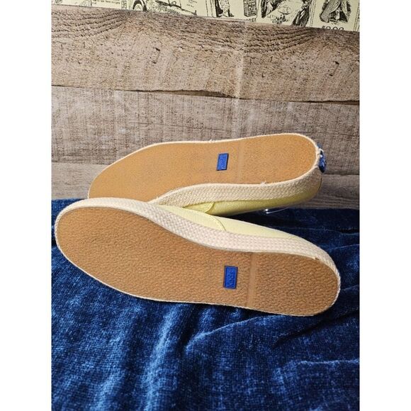 Kate Spade Keds Neon Yellow Canvas Espadrille 8.5 Shoes - Picture 4 of 6